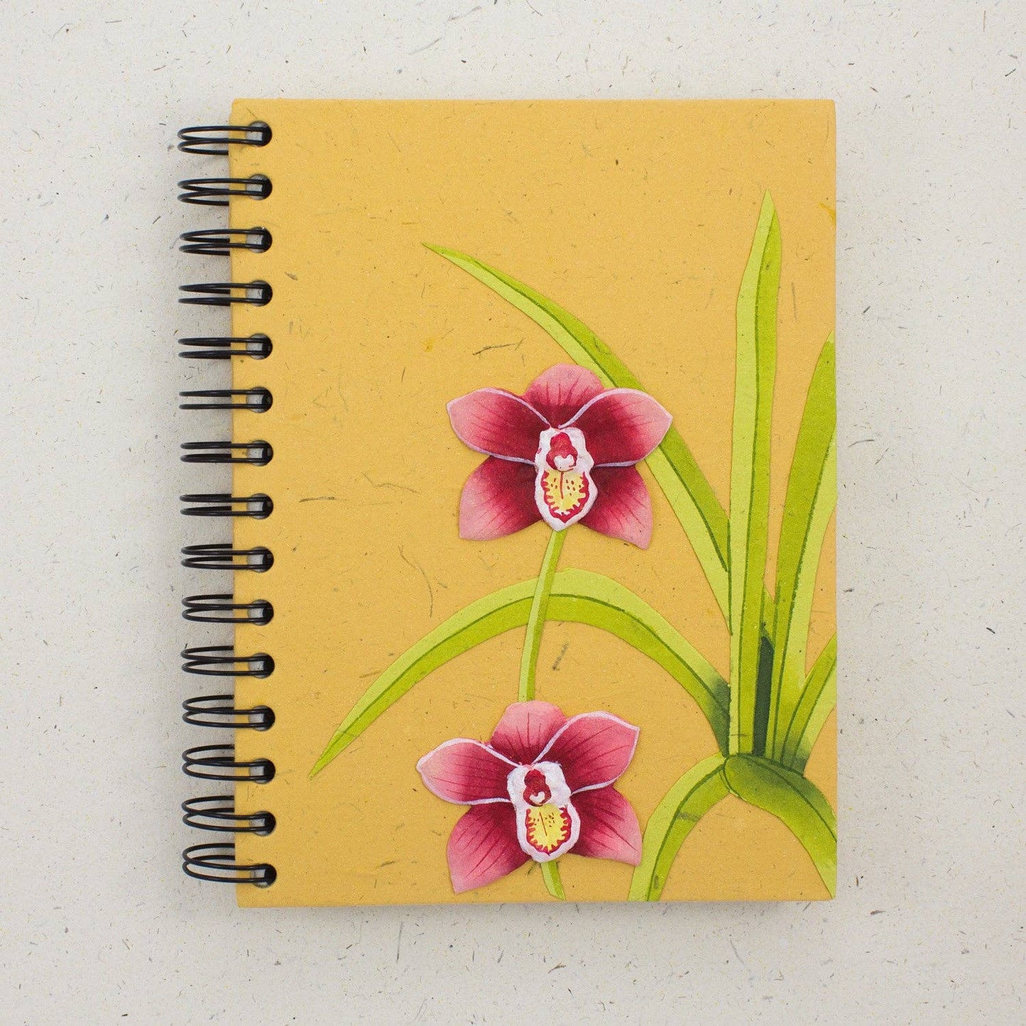 Large Notebook - Sweet Orchid Flower Yellow