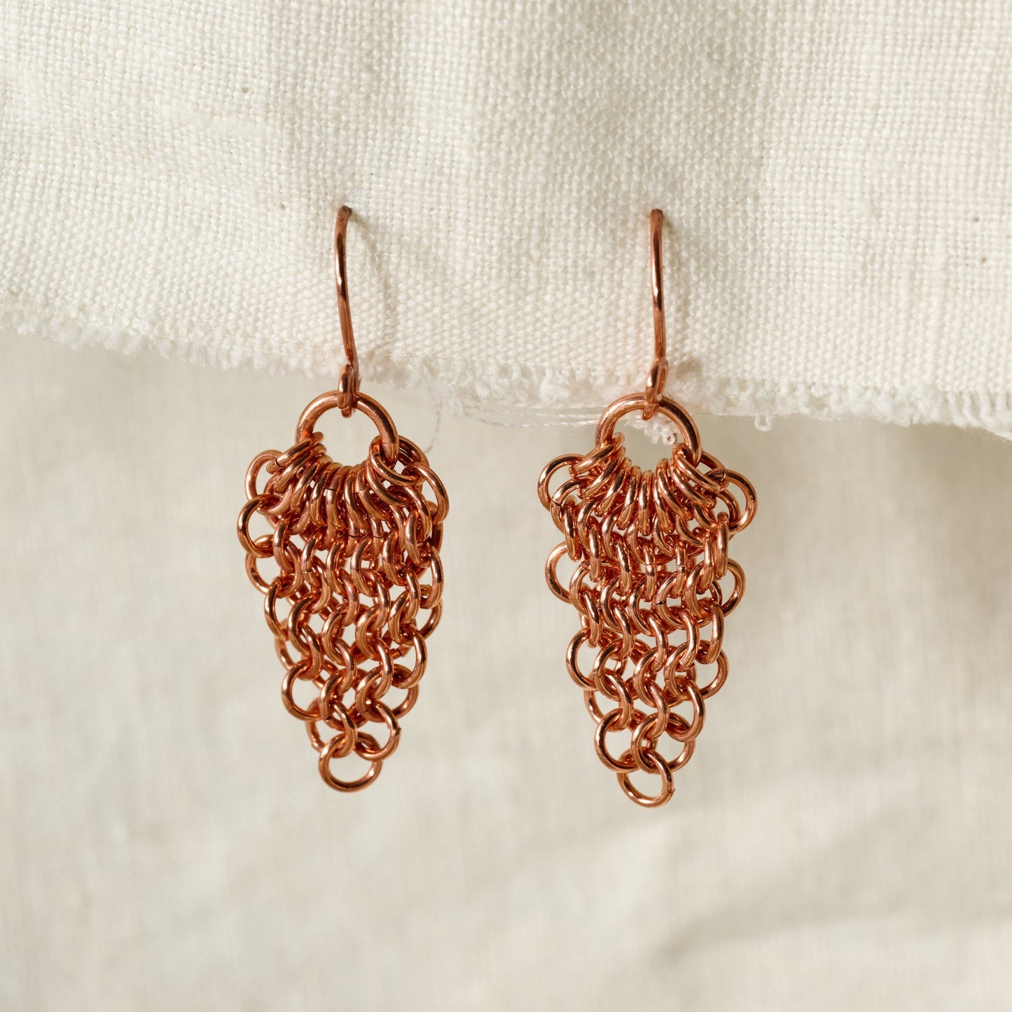 Earrings jump ring waterfall copper 1.75L copper