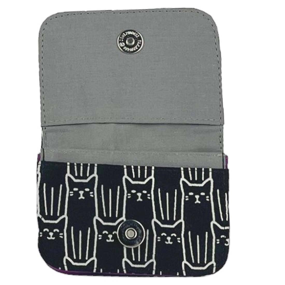 Cotton Canvas Cardholders - Cat Prints
