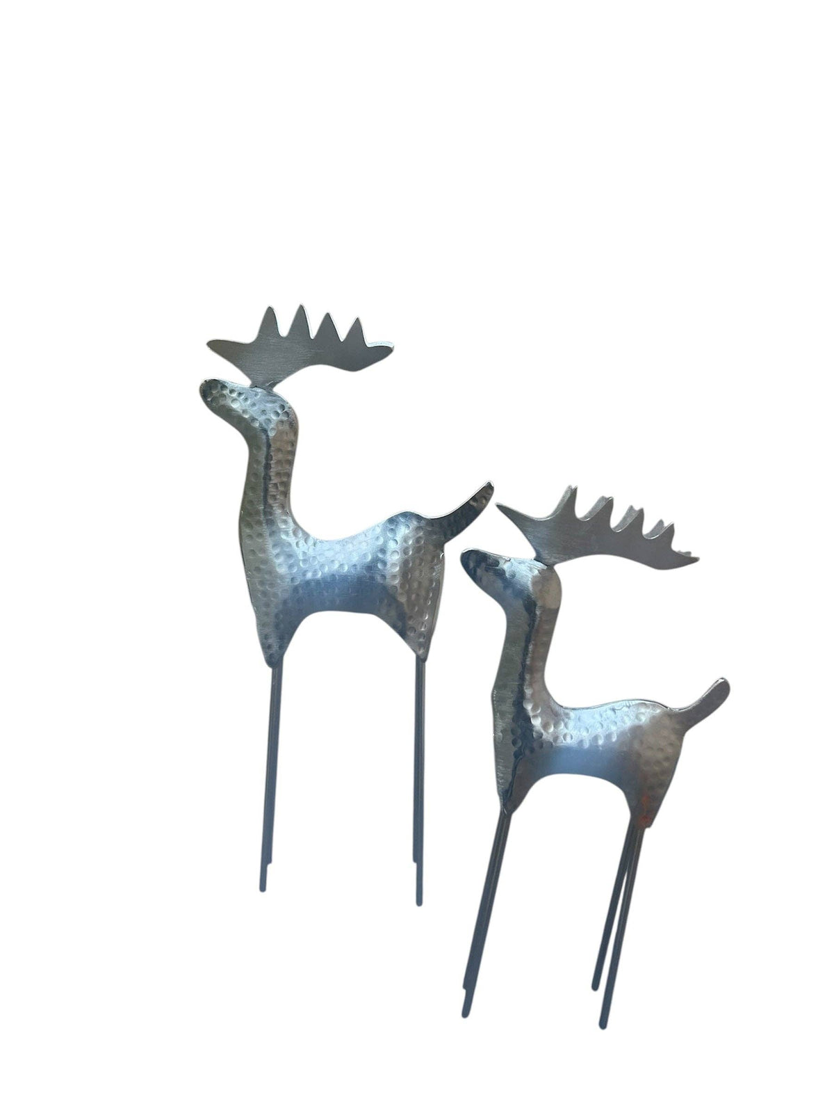 Hammered Metal Reindeer - Gold