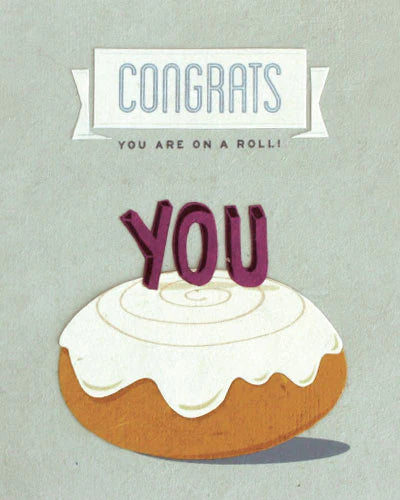 On a Roll Congratulations Card