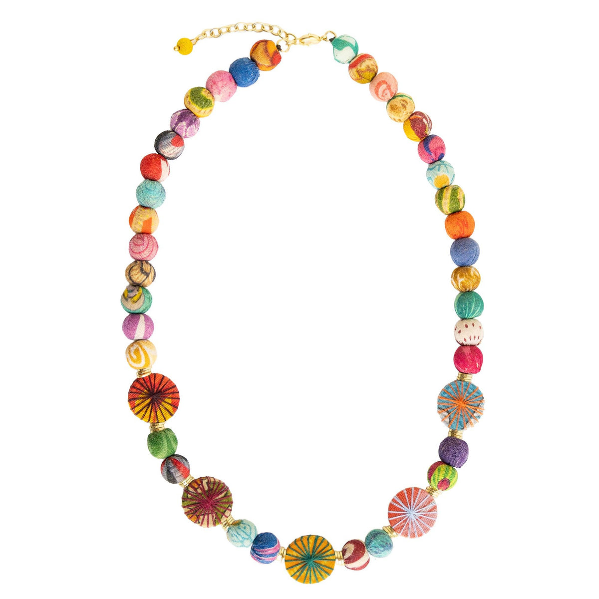 Kantha Threadburst Quintet Necklace