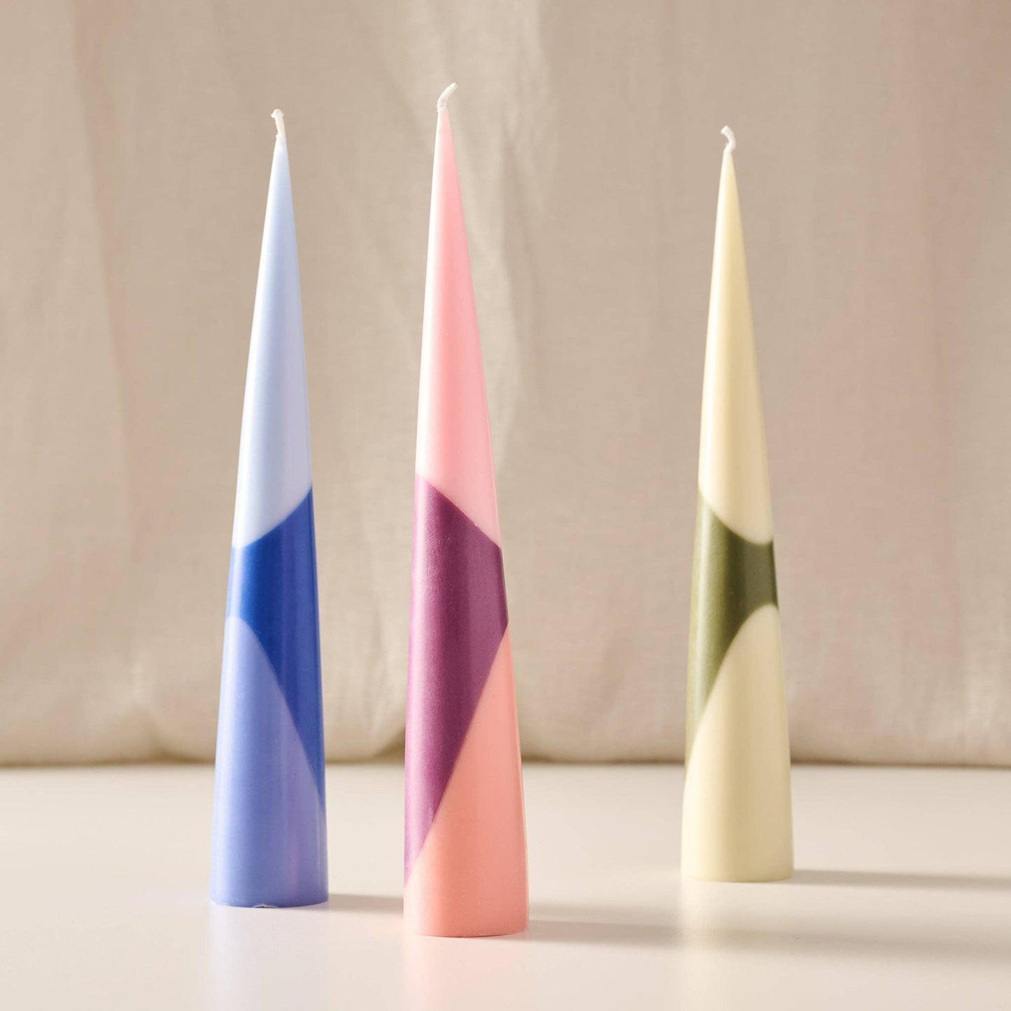 Esuk Berry Striped Palm Wax Cone Candle