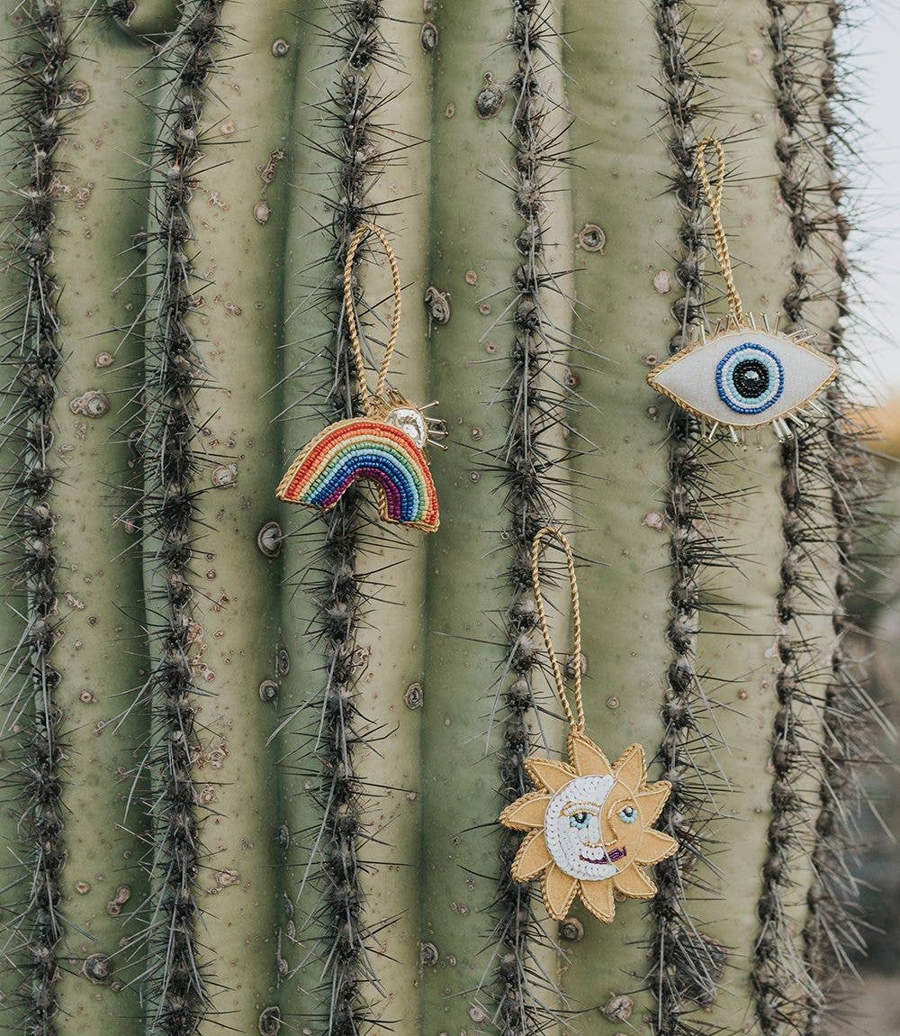 Larissa Plush Sun Moon Felt Ornament