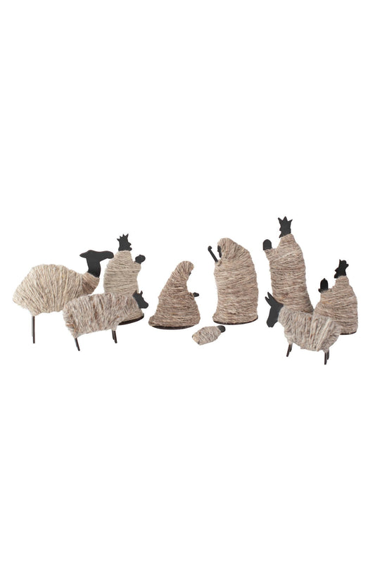 Wrapped Wool Nativity