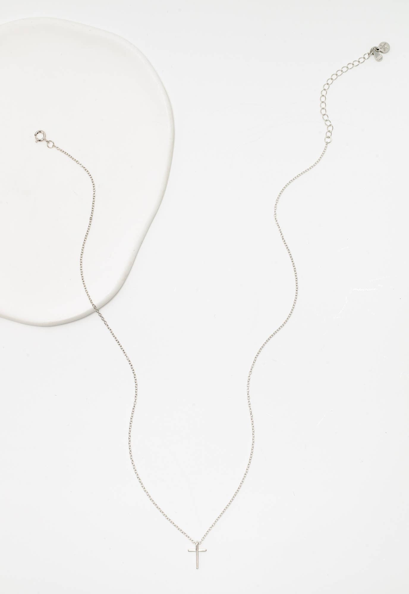 Faithful Sterling Silver Classic Cross Necklace