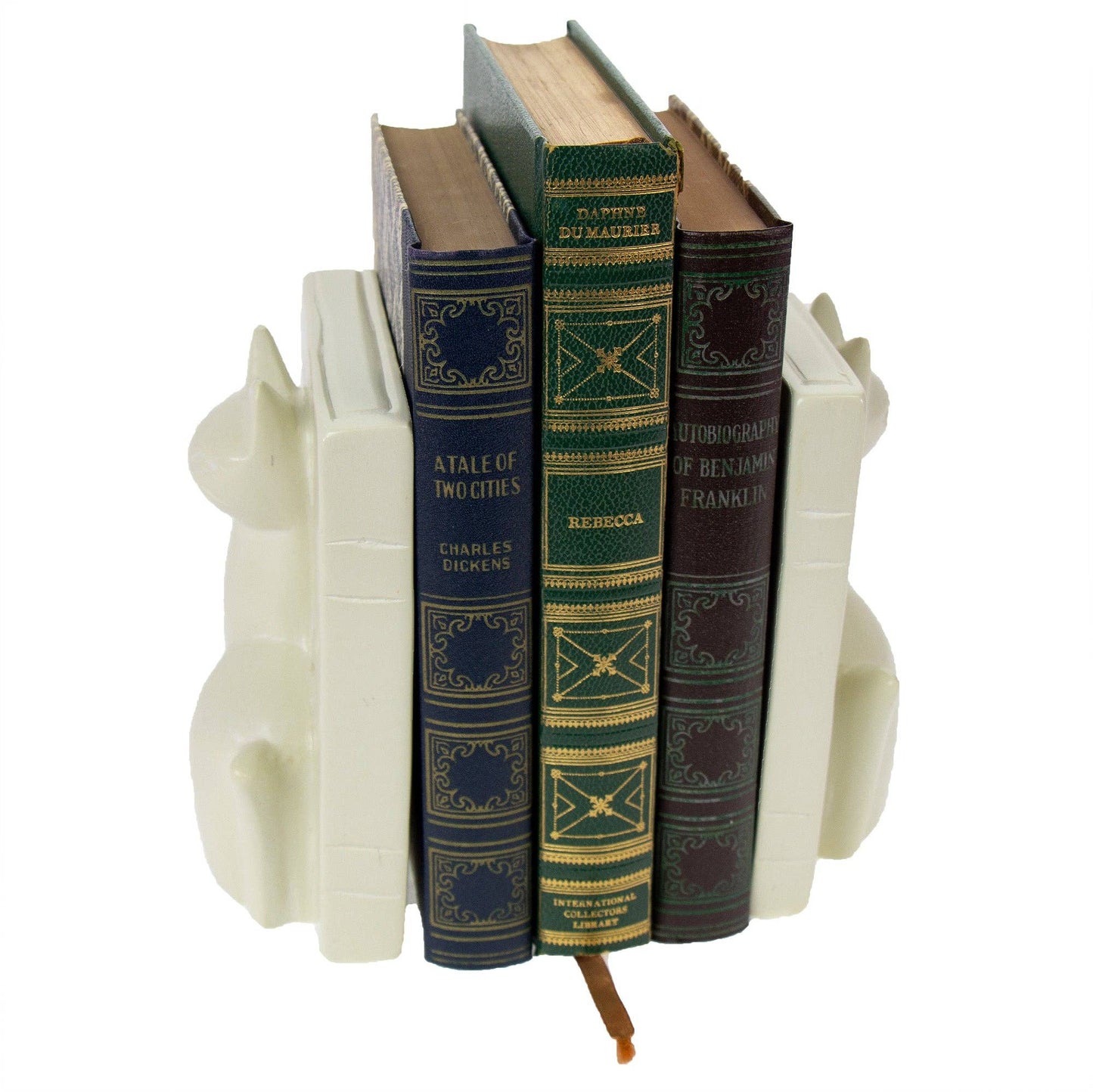 Soapstone Majestic Sitting Cat Bookends - Set of 2