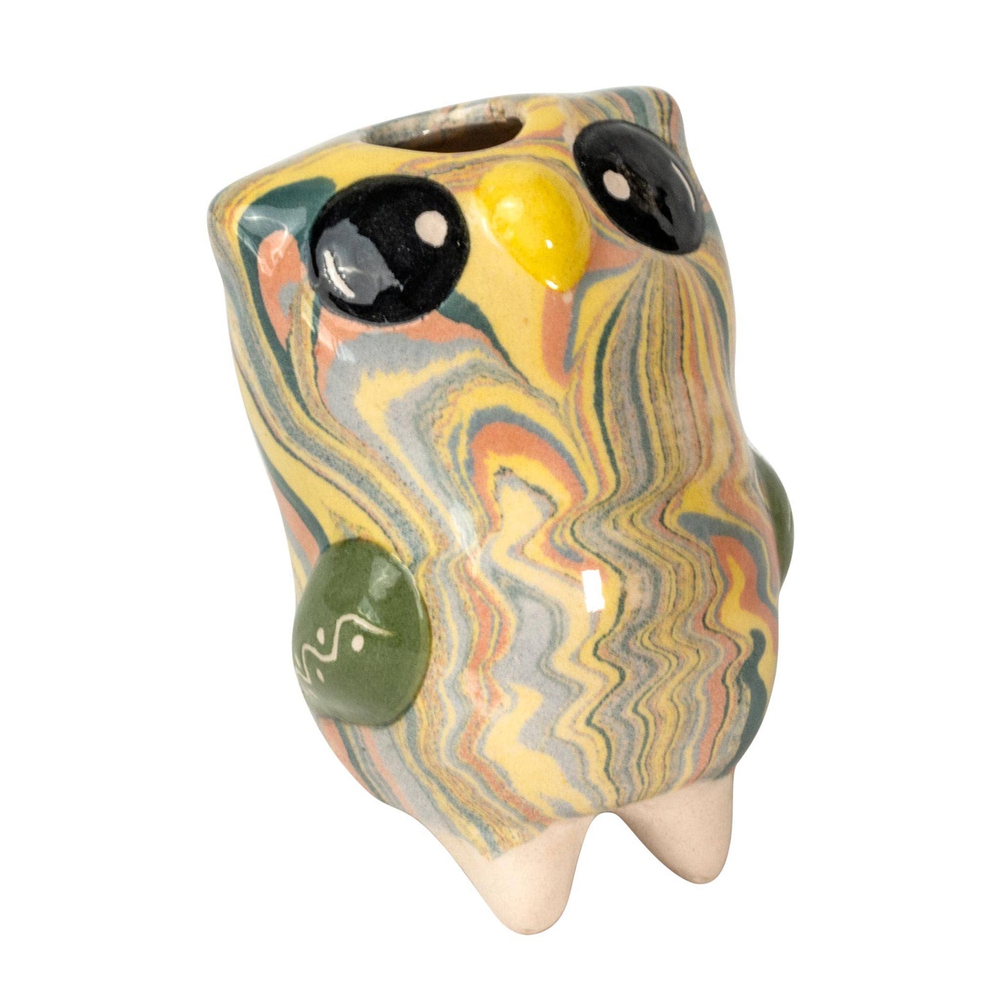 Marble Glazed Ceramic Plant Dripper - Owl