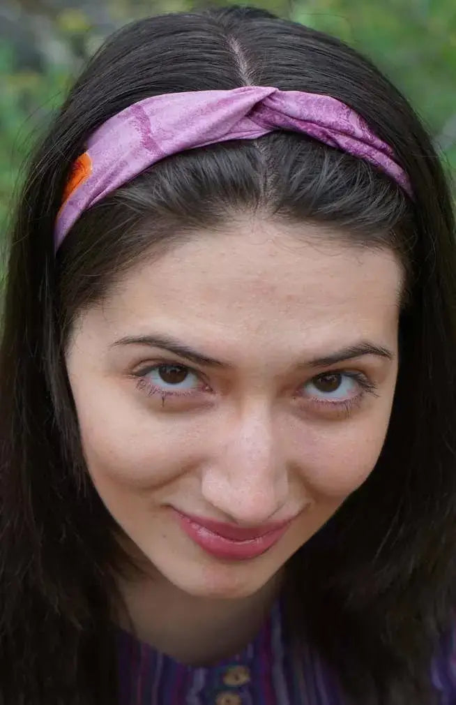 Vintage Sari Headband - Double Wrapped Loop