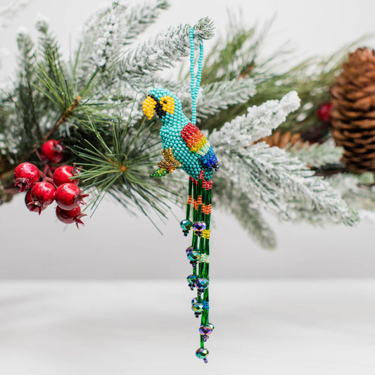 Parrot Large beaded Ornament