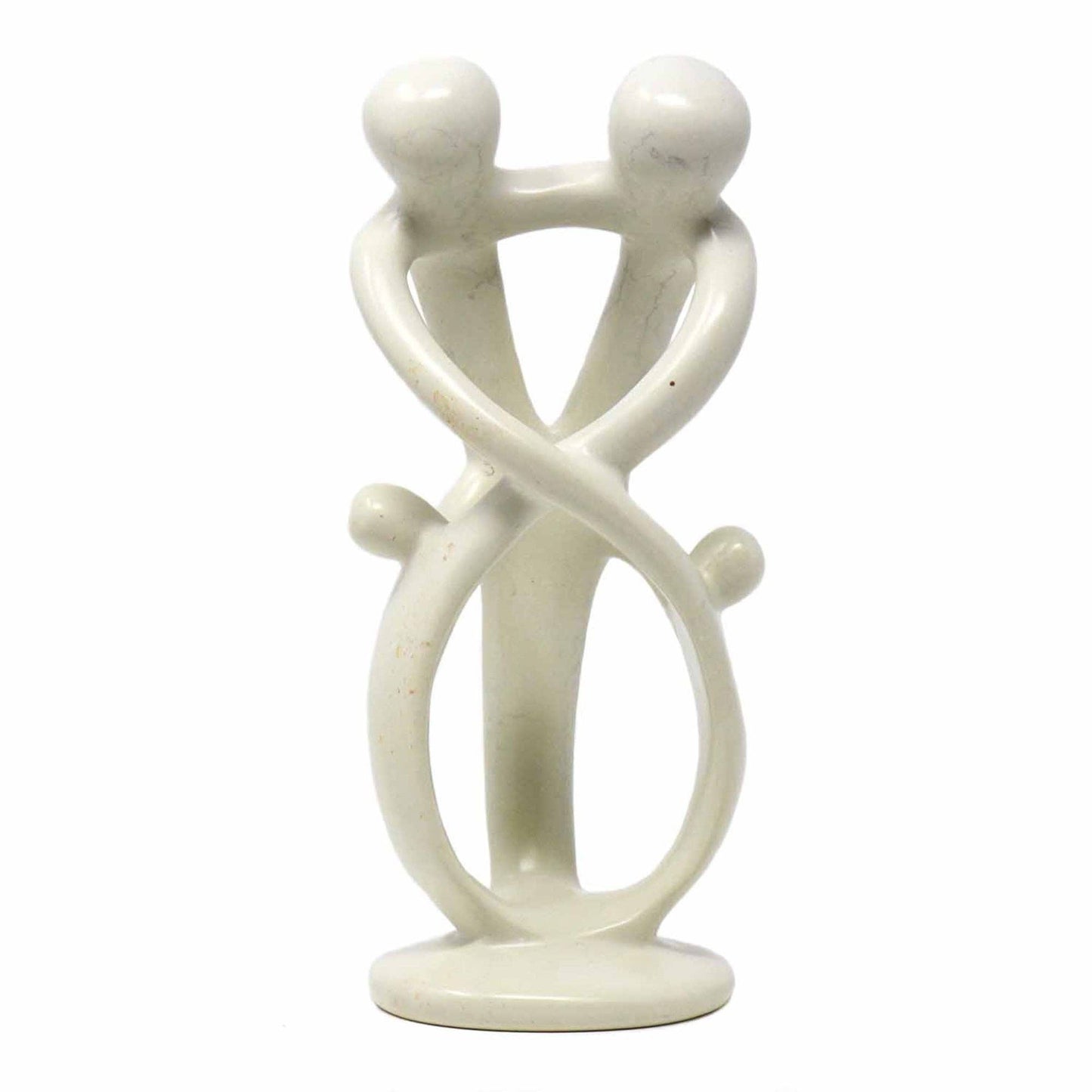 Natural Soapstone Family Sculpture - 5-Person, 8''