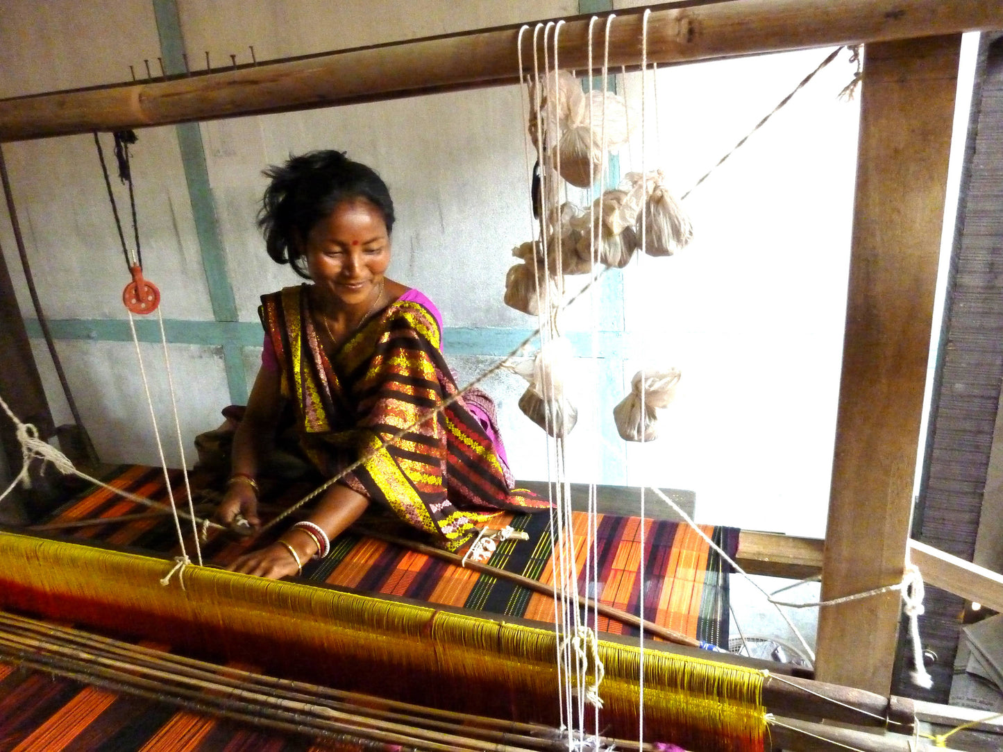 Handwoven Cotton Napkin Set (4) - Rainfall