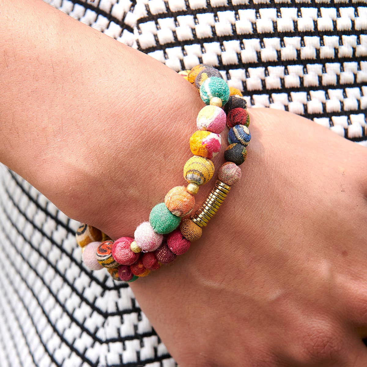 Kantha Paillette Bracelet