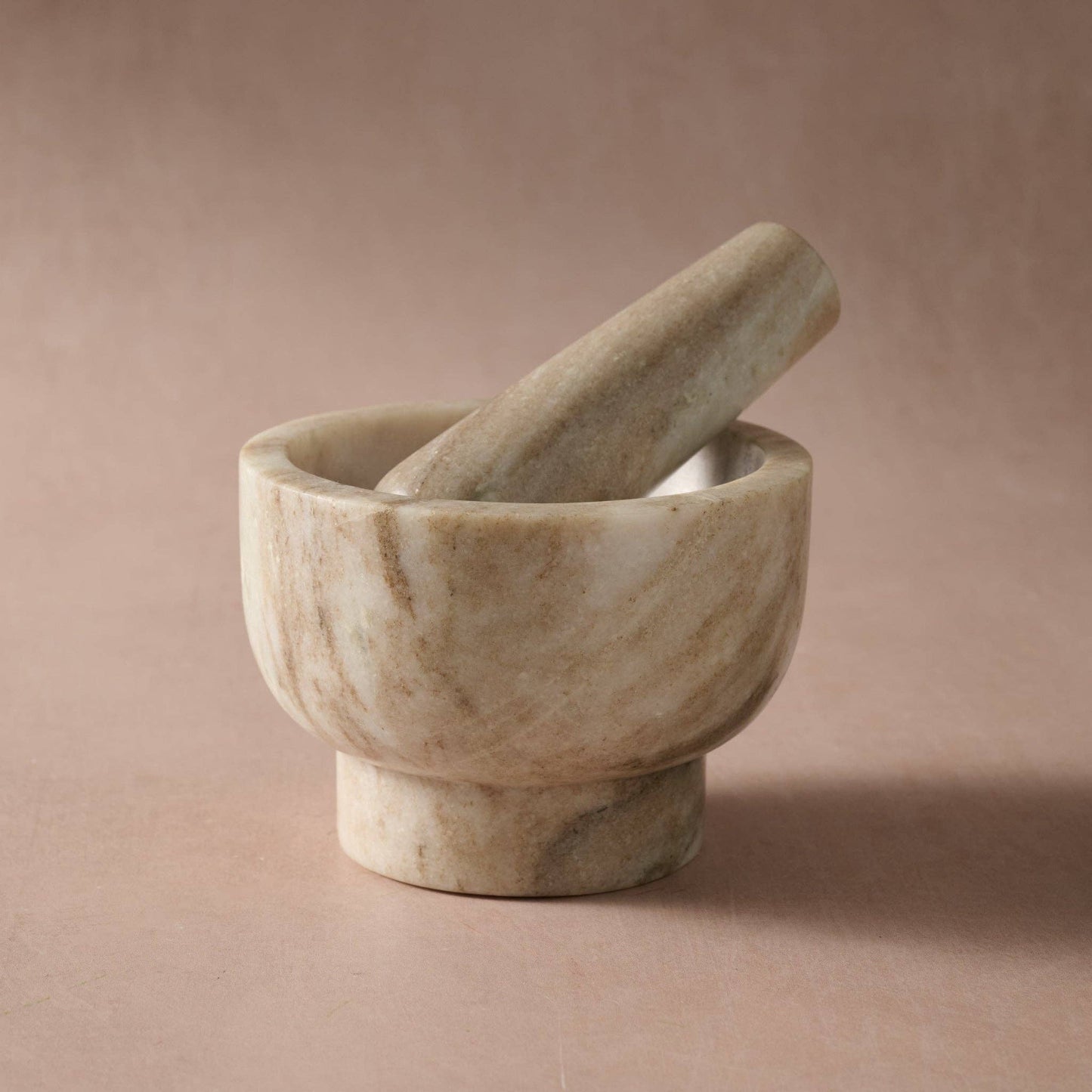 Morchana Marble Mortar + Pestle Set
