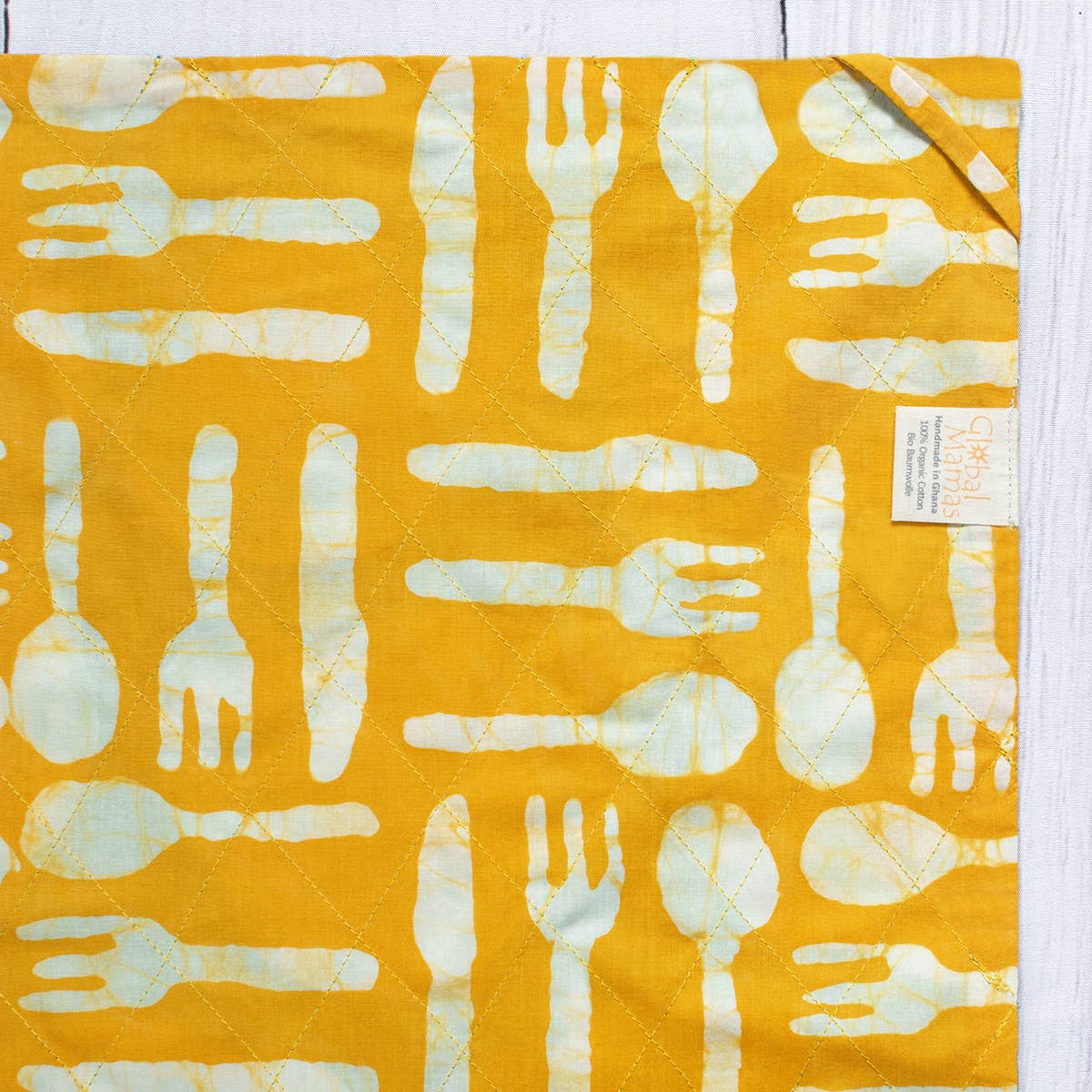 Tea Towels: Eggs - Gold-Organic