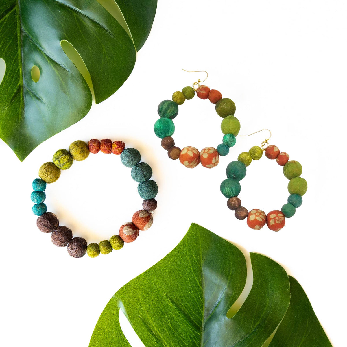 Kantha Autumnal Hoops