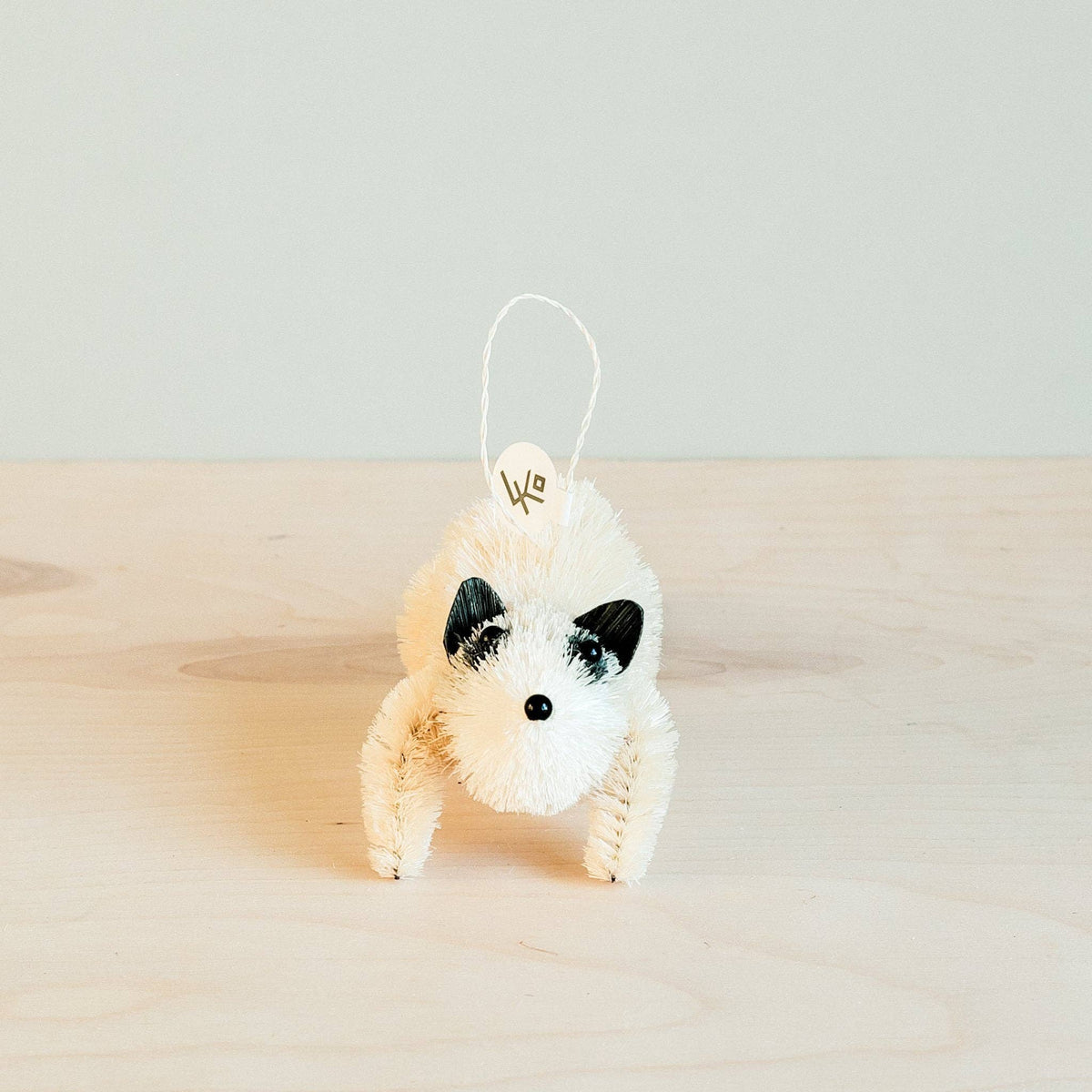 Raccoon Abaca Fiber Ornament - Black