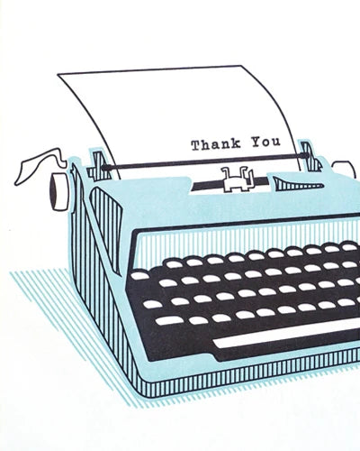 Typewriter Thank You Card