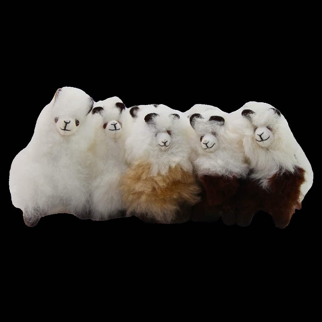 Alpaca Fur Plush 4'' Llama Keychain