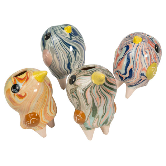 Marble Glazed Ceramic Plant Dripper - Bird