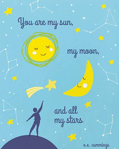 Sun Moon Stars Love Card