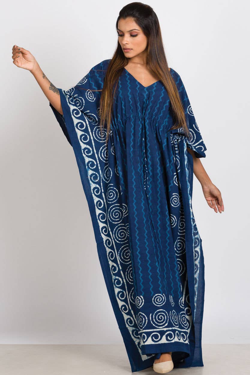 Spiral Block Print Caftans