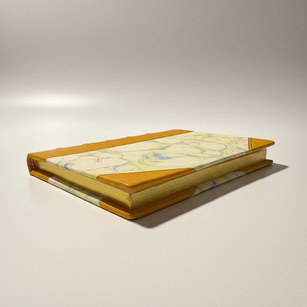 Marbled Paper Journal - Mustard