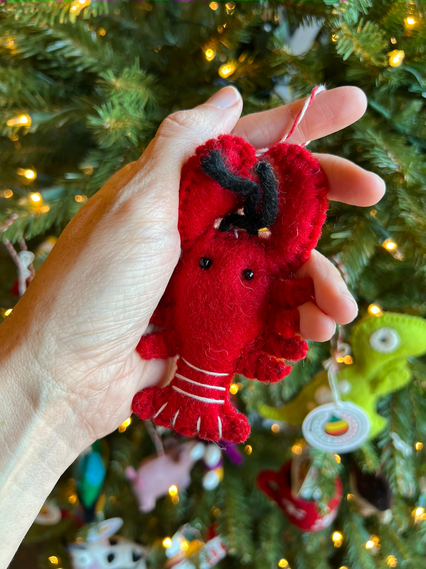 Lobster Felt Wool Ornament