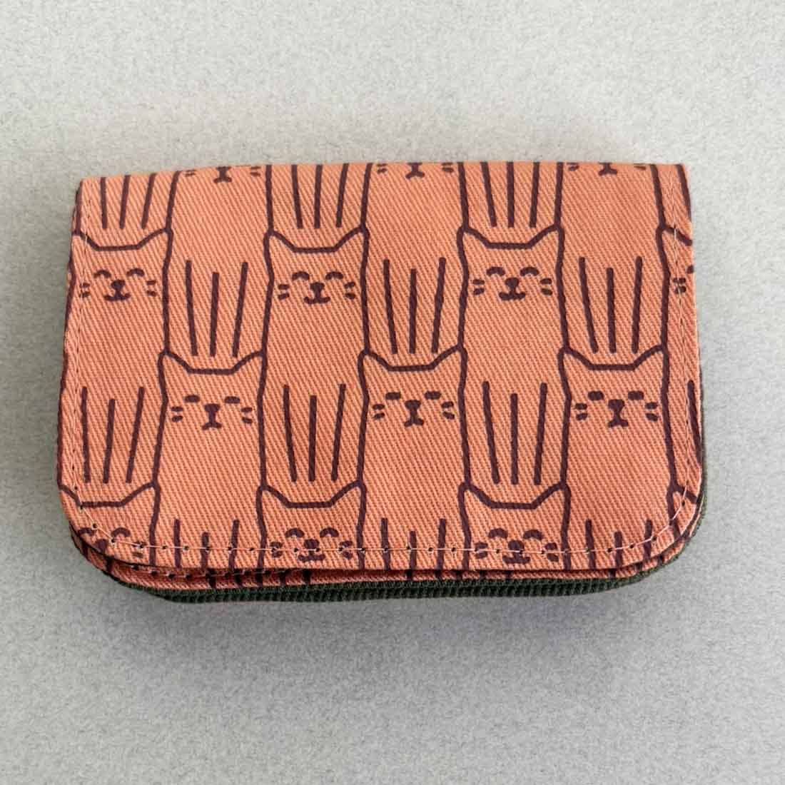 Cotton Canvas Cardholders - Cat Prints