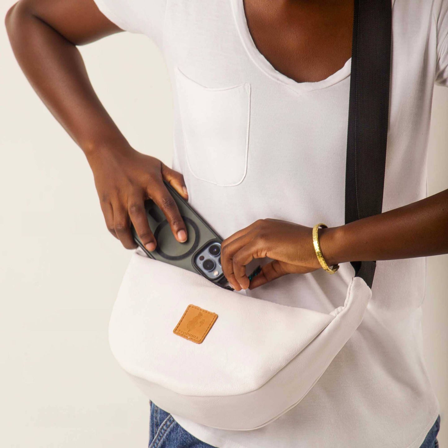 Round Mini Shoulder Bag – Vegan Leather, Assorted Colors