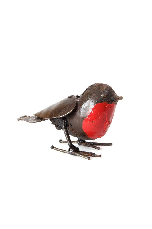 Tiny Robin Recycled Metal Sculpture