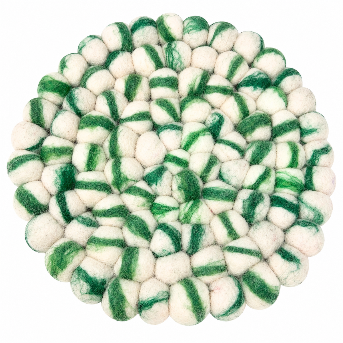 Round Felt Ball Trivet - Spearmint Green