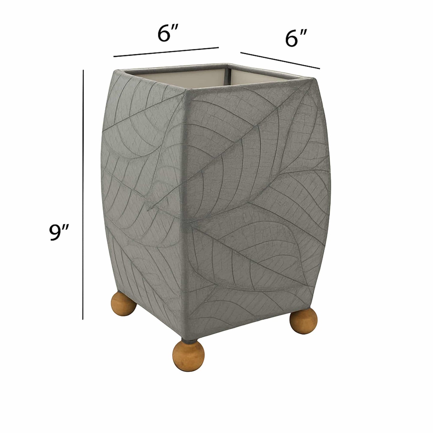 Mini Square Cocoa Leaf Lamp - Gray