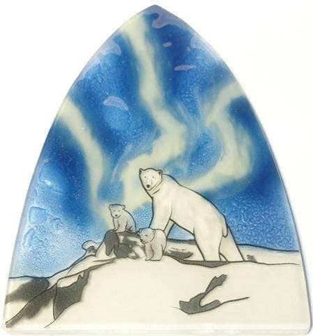 Northern Light Polar Bear - Recycled Glass Night Light
