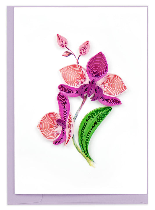 Orchid Flower Gift Enclosure Mini Card