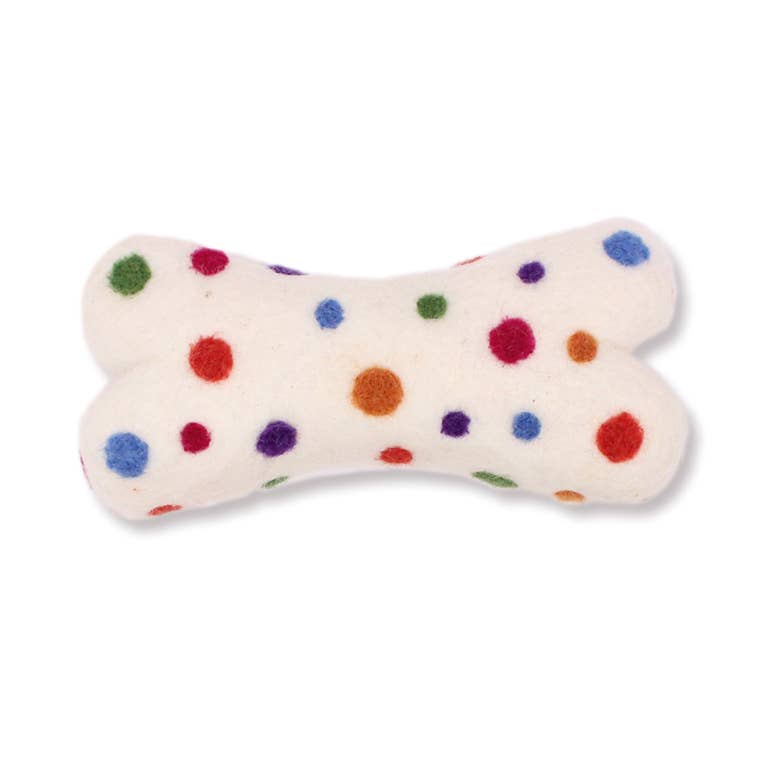 Patterned Eco Wool Dog Toys