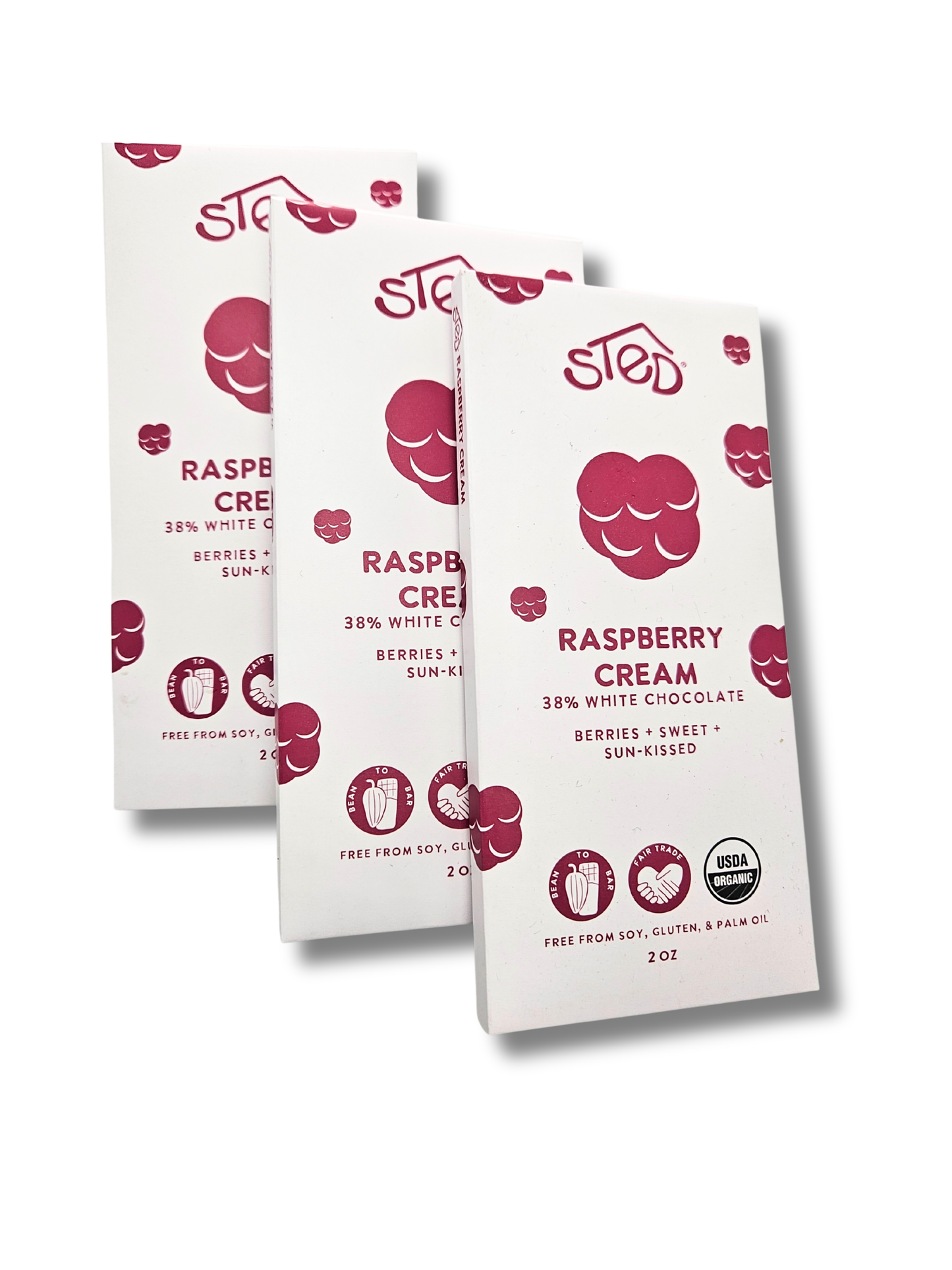 Raspberry Cream White Chocolate Bar