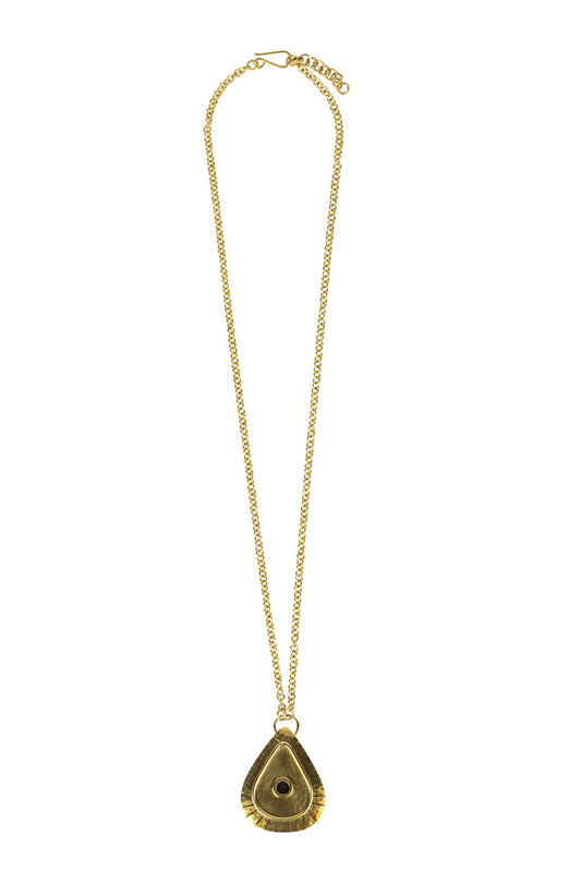 Brass Mvua Pendant Necklace