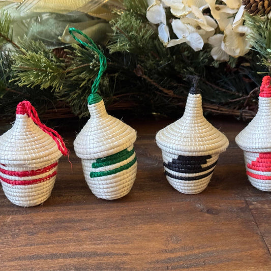 Rwanda Woven Basket Ornaments - Assorted