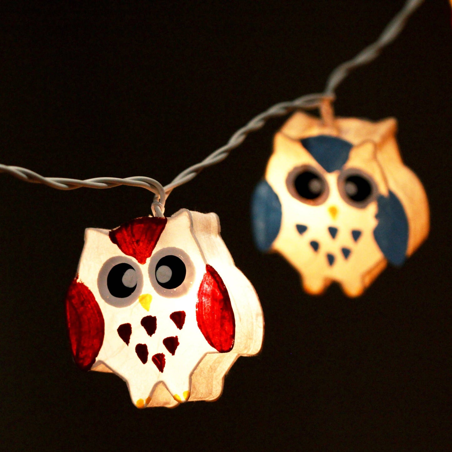 Plug-In String Lights - Owls