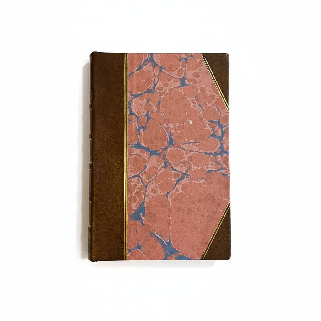 Marbled Paper Journal - Brown