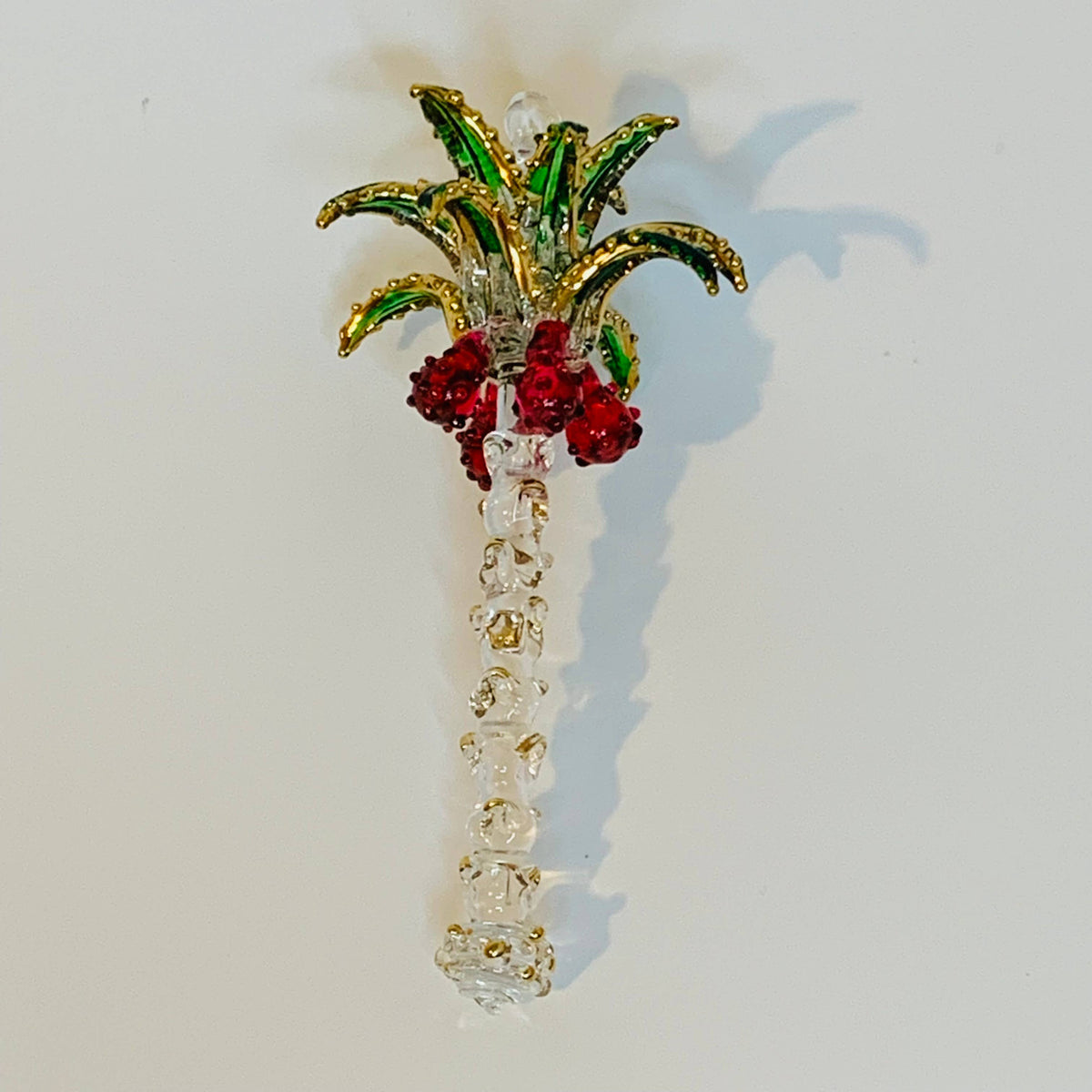 Blown Glass Ornament - Palm Tree