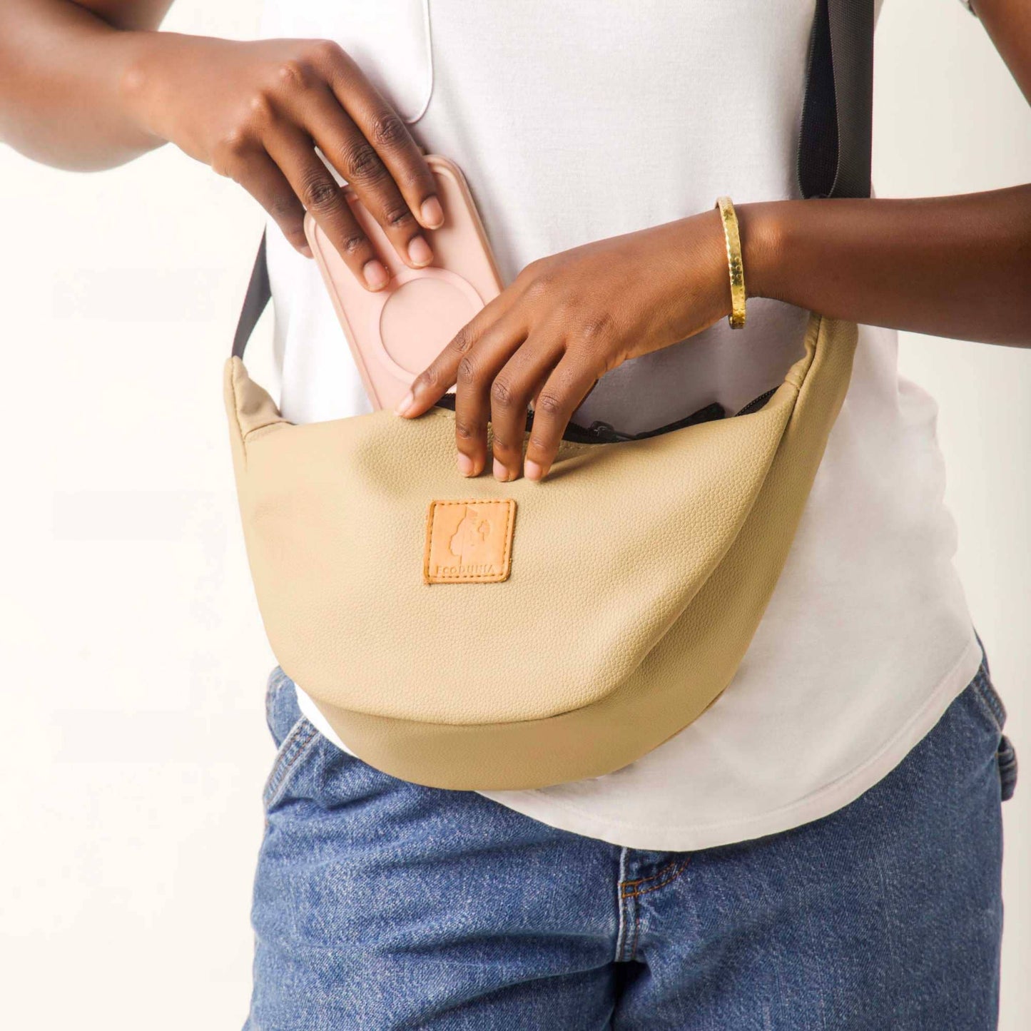 Round Mini Shoulder Bag – Vegan Leather, Assorted Colors