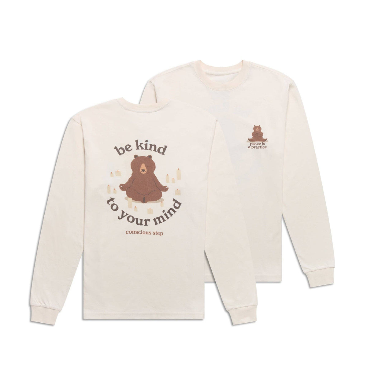 Peace is a Practice Long Sleeve T-Shirt | Organic Cotton