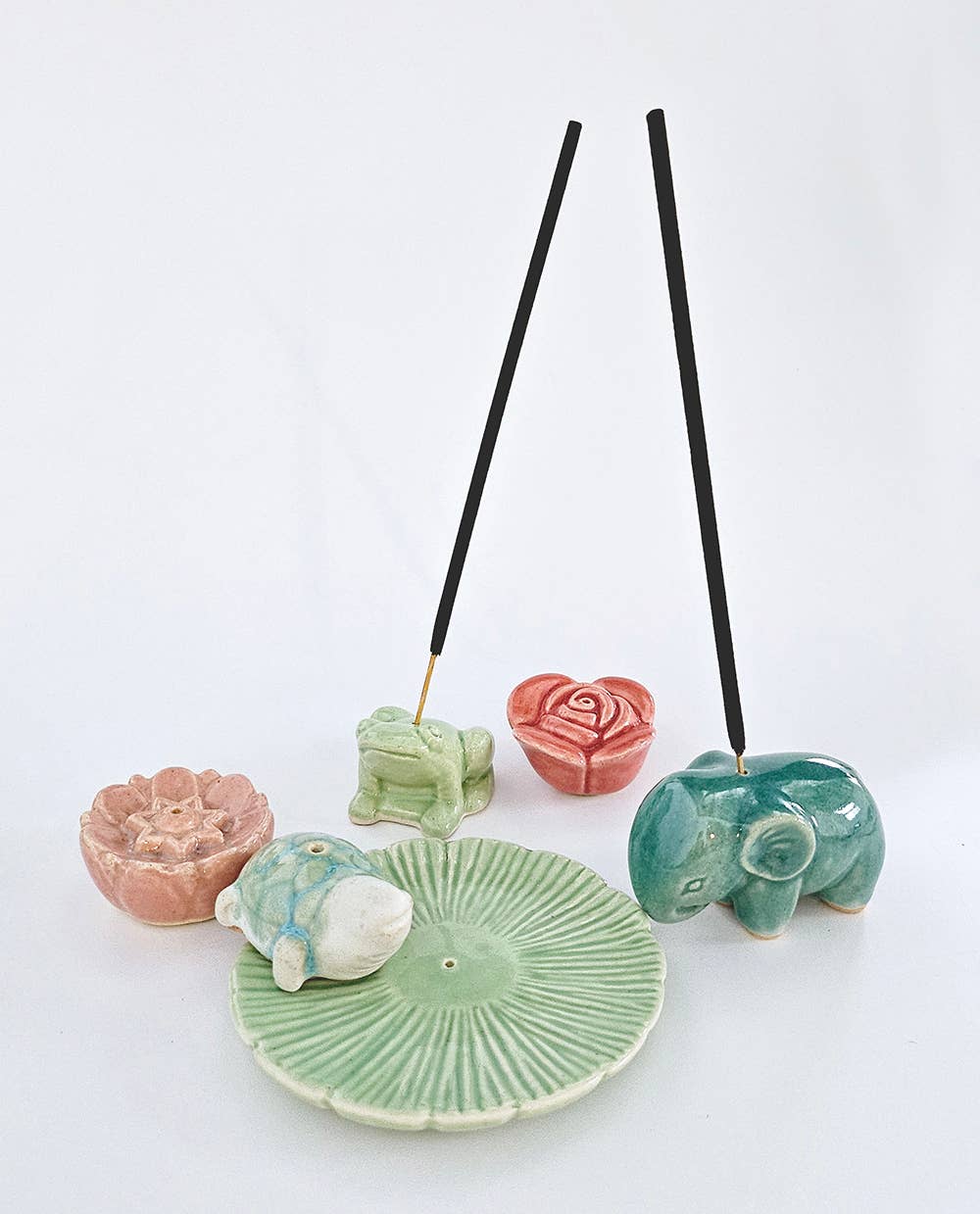 Ceramic Incense Holder Lotus Blossom