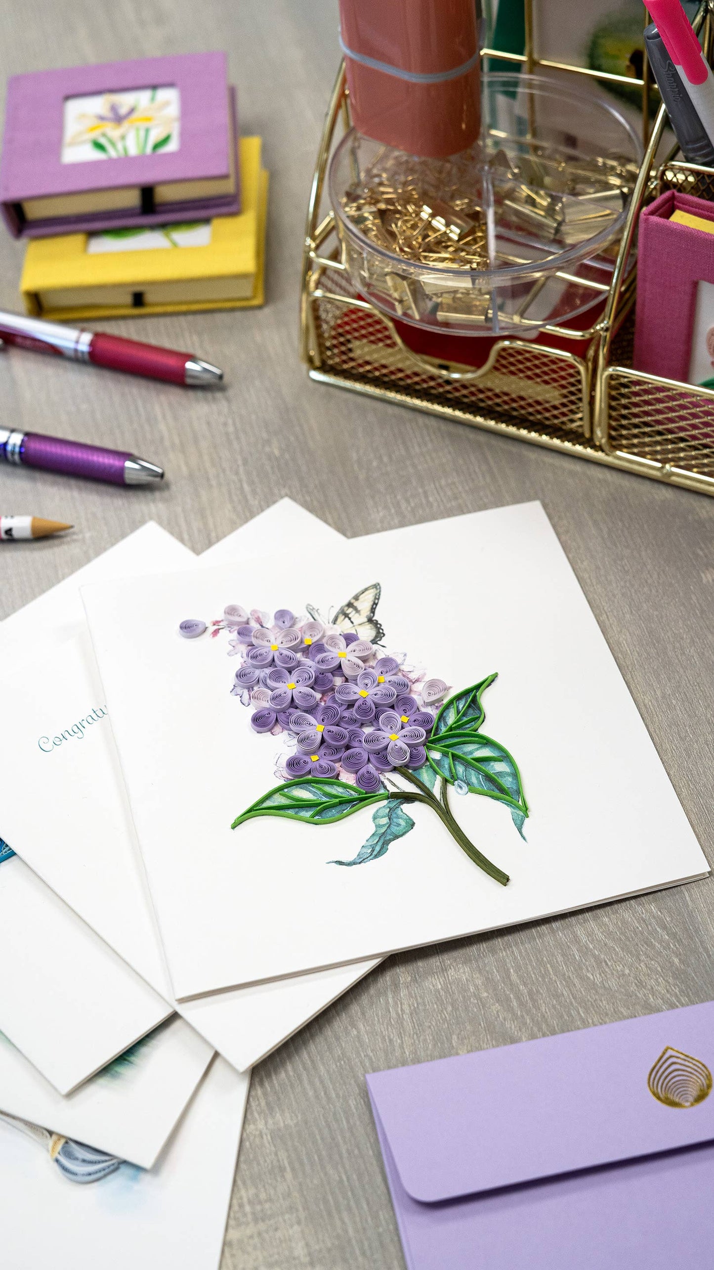 Quilled Lilac Flowers