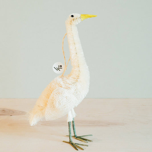Heron Abaca Fiber Ornament