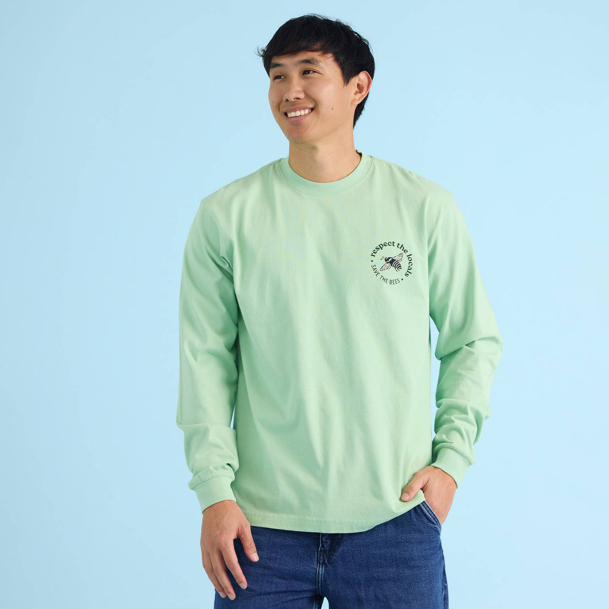 Respect the Locals Long Sleeve T-Shirt | Organic Cotton
