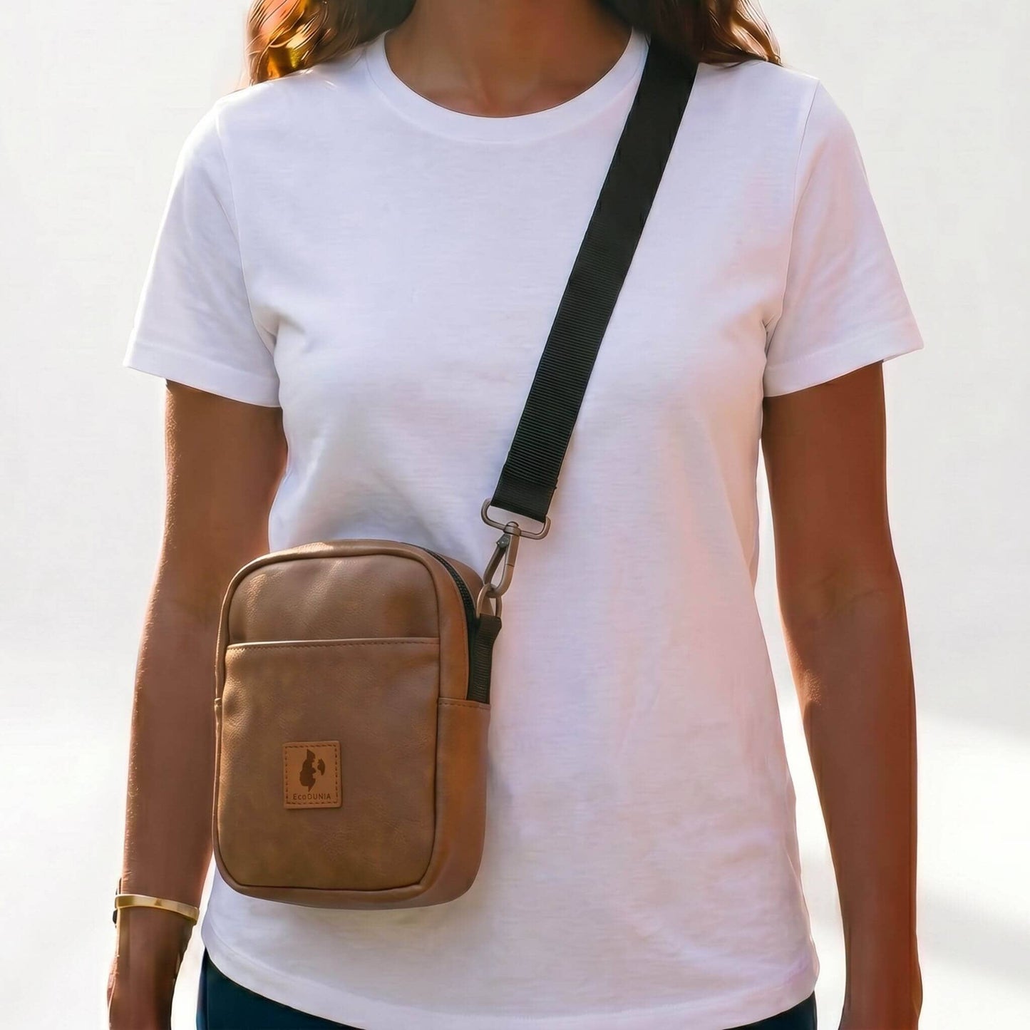 Convertible Vegan Leather Crossbody Sling Bag 2L | Rozi