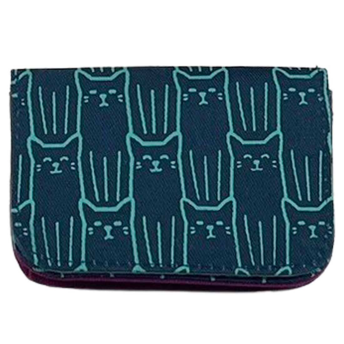 Cotton Canvas Cardholders - Cat Prints